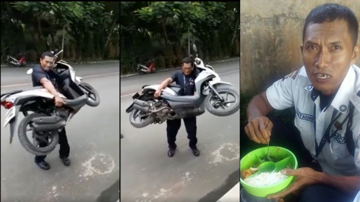 Video : Satpam Angkat Motor Karena Parkir Sembarangan