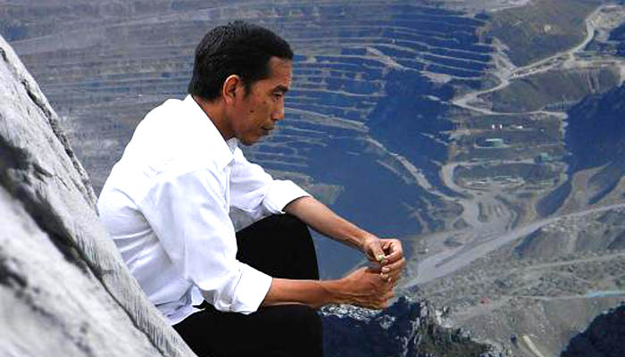 Presiden RI Joko Widodo di kawasan Freeport, Papua