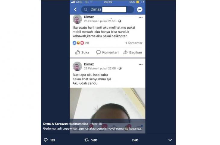 Lebih Seru , Gombalan Bocah Ini Viral di Facebook,  Ngalahin Dilan