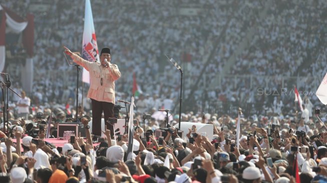 Prabowo Sindir Pemimpin yang klaim Pertumbuhan Ekonomi 5 Persen ; “Lima Persen Endasmu!”